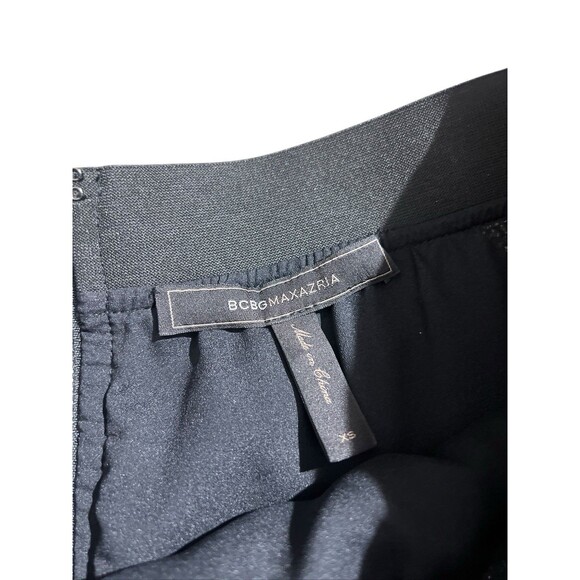 BCBG Maxazria Black Tiered Fringe Mini Skirt Black Sz Xs Flapper Style Festival - Picture 8 of 10